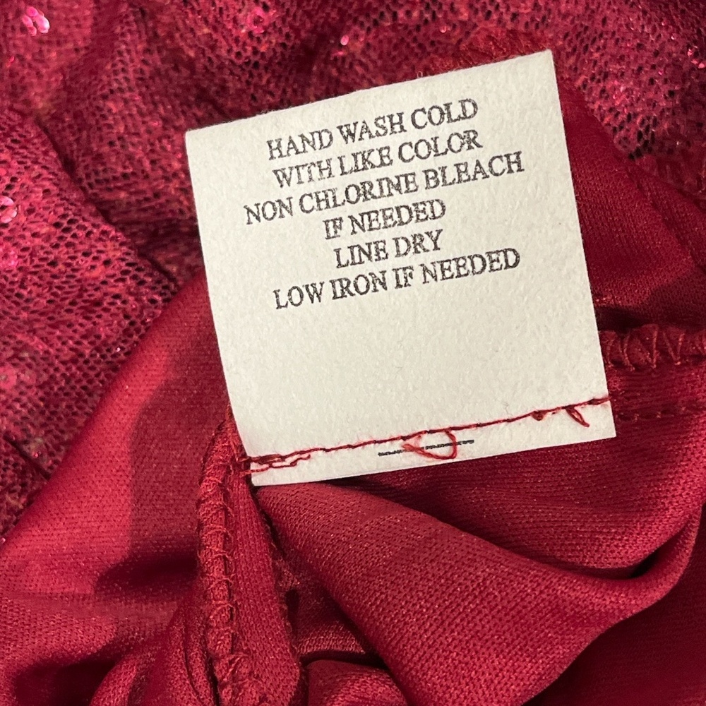 Crystal Doll Ruby Red Sequin Sleevless Mini Dress… - image 8